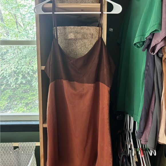 Francesca's Collections Brown and Tan Dress - Picture 1 of 4